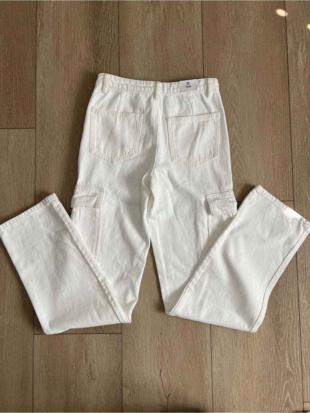 NWT Mango women’s White Cargo denim jeans Pants - MNG XS - Picture 7 of 7
